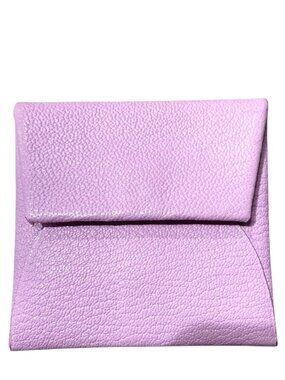 Hermes Bastia Change Purse In Chevre Leather Mauve Sylvestre